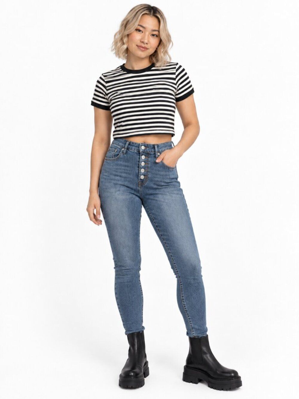 Ella Moss Super High Skinny Crop Jeans Womens size 12  / 31 Fall Winter Casual